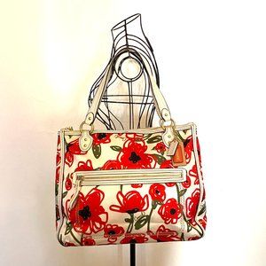 COACH Poppy Floral Print Hallie Tote Purse Style No. 22442